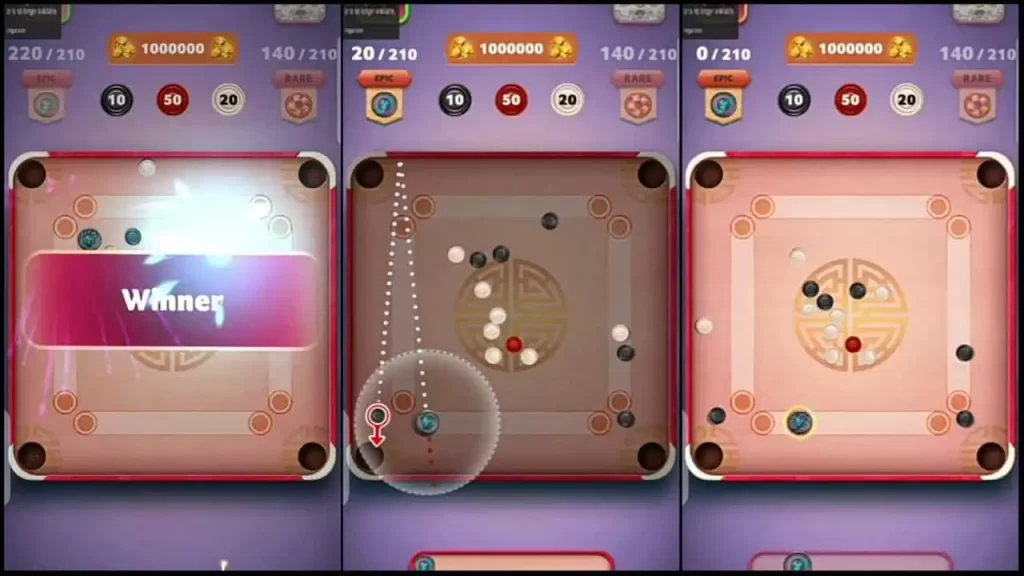 carrom friends game gameplay