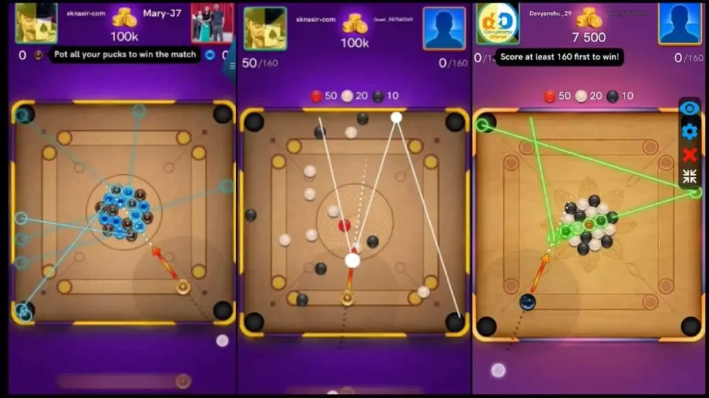 carrom king tips and trick shots